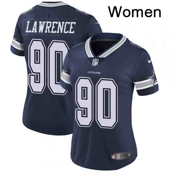 Womens Nike Dallas Cowboys 90 Demarcus Lawrence Navy Blue Team Color Vapor Untouchable Limited Player NFL Jersey
